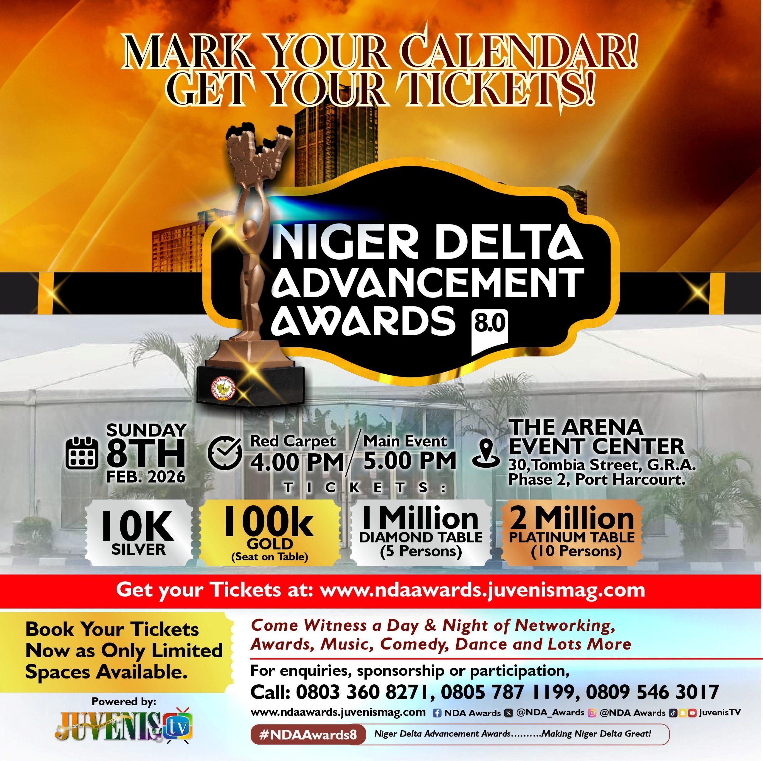 Niger Delta Advancement Awards 8.0 Holds 8th February 2026 in Port Harcourt as 9 States Battle for Win!